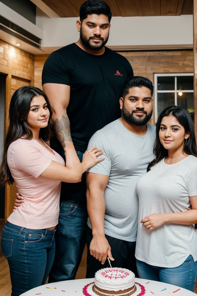 I needed one image of Birthday and inside one 35 year man cutting cake his left side one girl her age 24 and one her age 45 and one her age 28 and right side one 15 year fat boy and one handsome gym boy age 18 and one man whose age is 28 and background write happy birthday Undi  kaka 