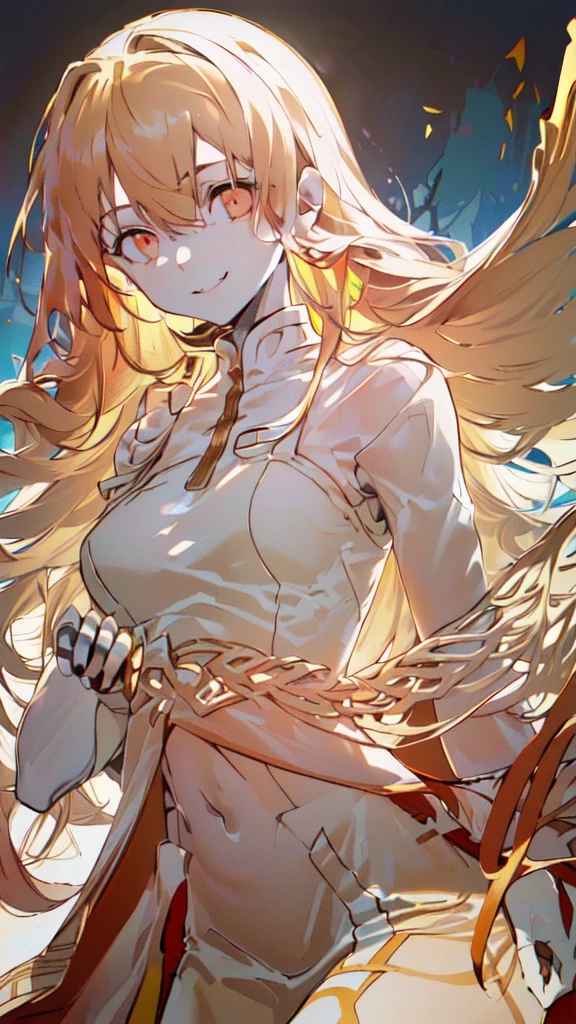 ((((Ingenua Magna, Superior figura, Ultra alta resolución)))), 1woman, confident, sitting, (((doll , doll waist, ((doll limbs:1.1, segmented body))), [humanoid body], humanoid waist, female waist, ((long golden hair), long wavy golden hair, fair complexion, ((pale red eyes)), ((glowing_eyes)), (((ultra detailed eyes:0.8, beautiful and detailed face, detailed eyes:0.9))), ((centered)), (close-up), facing viewer, (((summer day, grassy clearing, bright sun:0.8))), ample , radiant smile, (((animated eyes))), lovely lighting, outdoor, nature, background, ((defined subject)), 32 years old, ((pensive smile)), (((warm)), ((charismatic)), (((high contrast)))