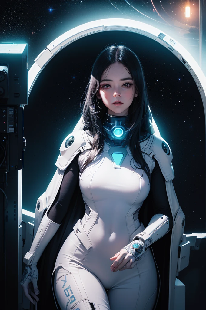 (Masterpiece:1.2), Best Quality, (night sky, Medium long hair:1.2),(illustration:1.2), beautiful scenery, scared,(Masterfully Crafted Glow, Lens flare), (ultra detailed), hyper details, (delicate detailed), (intricate details), (cinematic light, Best Quality Backlights), clear line, The new World, viewer, solitary woman,(spacewoman, space), solitary woman, perfect body, (1 girl), (Bioluminescent glowing hair., bright and shiny eyes), (Galaxy ,alien planet),(astronaut wearing sexy futuristic formfitting spacesuit:1.1), eyes slightly closed, (cyberpunk), (dynamic:1.3), ((make up)), High contrast, (better lighting, an extremely delicate and beautiful), ((cinematic moonlight)), showy, ((Pastel painting with Photoshop:1.1)), ethereal, (cinematic masterpiece),suspended, fear, (Interstellar), touches of color, absolutely striking, ((caustic)), dynamic angle ,beautiful (Detailed glow), (Mysterious),(Behind the intricate and detailed cinematic landscape:1.2),ambient occlusion, (ambient moonlight), Ray Traced Reflections, intricately detailed visible background , (glowing spacesuit), Frightening, (bioluminescent vegetation:1.2), terror, difficult, futuristic, horrifying, (hologram display screen), (Large and exquisite kite)
