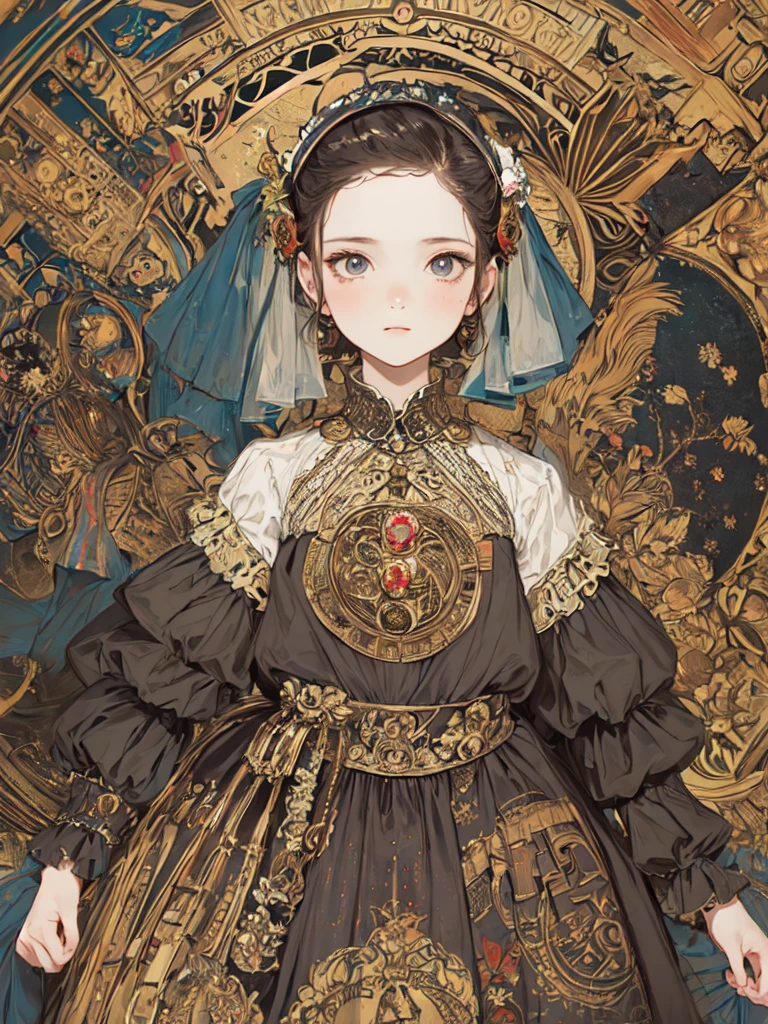 girl,masterpiece, highest quality, official art, flat color