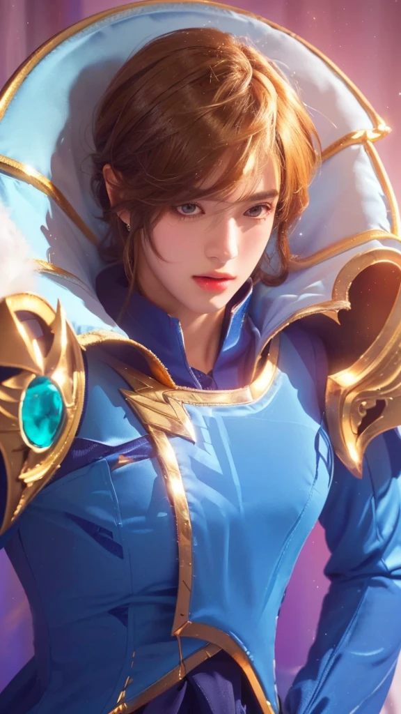 1 man, with a blue outfit, gold paladin, casimir art, holy paladin, male paladin, androgynous prince, detailed face, realistic, photorealistic, photo-realistic:1.37, (best quality,4k,8k,highres,masterpiece:1.2),ultra-detailed,(realistic,photorealistic,photo-realistic:1.37),HDR,UHD,studio lighting,ultra-fine painting,sharp focus,physically-based rendering,extreme detail description,professional,vivid colors,bokeh, highly detailed,cinematic lighting,dramatic lighting