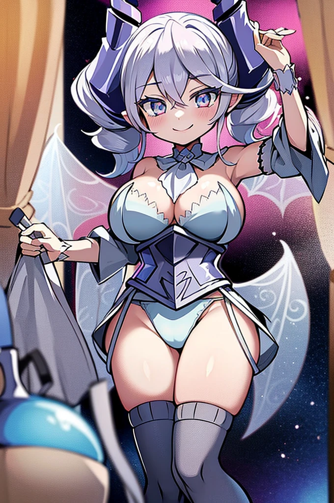 Copyright
yu-gi-oh!
Character
duel monster labrynth of the silver castle lovely labrynth of the silver castle
Artist
k daiiti
General
blush bra demon girl demon horns female huge breasts looking at viewer pose silver eyes smile solo twintails underwear white hair wings