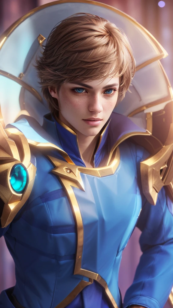 1 man, with a blue outfit, gold paladin, casimir art, holy paladin, male paladin, androgynous prince, detailed face, realistic, photorealistic, photo-realistic:1.37, (best quality,4k,8k,highres,masterpiece:1.2),ultra-detailed,(realistic,photorealistic,photo-realistic:1.37),HDR,UHD,studio lighting,ultra-fine painting,sharp focus,physically-based rendering,extreme detail description,professional,vivid colors,bokeh, highly detailed,cinematic lighting,dramatic lighting