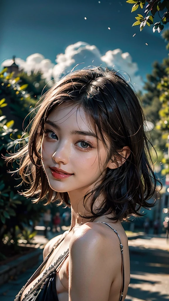 masterpiece,best quality,aesthetic,detailed face,subsurface scattering,birdâs-eye view,
wrenchsfantasy,fantasy,1girl,photo of a cute girl,light smile,charming,20yo,asymmetrical hair.shaved sides,Turquoise hair,glowing,cloud,colorful || starry,stars,forest,bare tree,coloured glaze,
space_style,style-swirlmagic,style-sylvamagic,rainbow-candy,
intricate, elegant, sharp focus, sweet color, cinematic, extremely detailed, exquisite detail, professional, enhanced