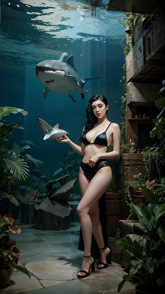 Fan bingbing ingraft with shark.