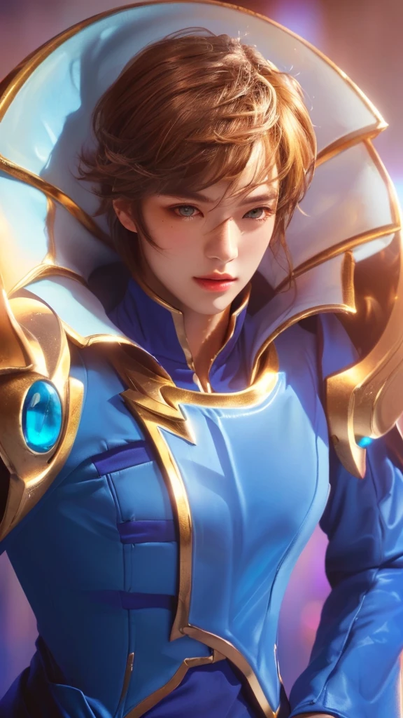1 man, with a blue outfit, gold paladin, casimir art, holy paladin, male paladin, androgynous prince, detailed face, realistic, photorealistic, photo-realistic:1.37, (best quality,4k,8k,highres,masterpiece:1.2),ultra-detailed,(realistic,photorealistic,photo-realistic:1.37),HDR,UHD,studio lighting,ultra-fine painting,sharp focus,physically-based rendering,extreme detail description,professional,vivid colors,bokeh, highly detailed,cinematic lighting,dramatic lighting