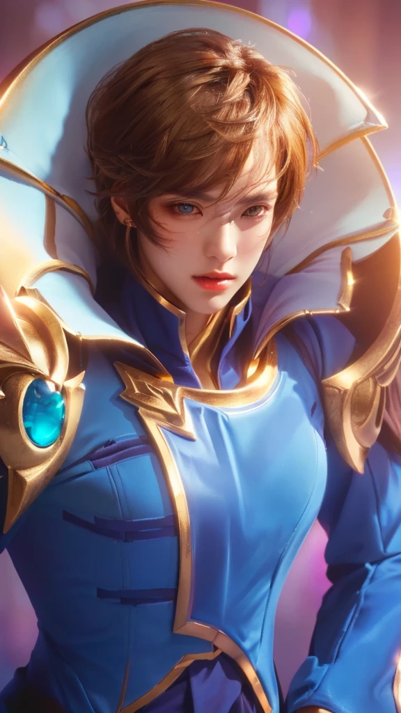 1 man, with a blue outfit, gold paladin, casimir art, holy paladin, male paladin, androgynous prince, detailed face, realistic, photorealistic, photo-realistic:1.37, (best quality,4k,8k,highres,masterpiece:1.2),ultra-detailed,(realistic,photorealistic,photo-realistic:1.37),HDR,UHD,studio lighting,ultra-fine painting,sharp focus,physically-based rendering,extreme detail description,professional,vivid colors,bokeh, highly detailed,cinematic lighting,dramatic lighting