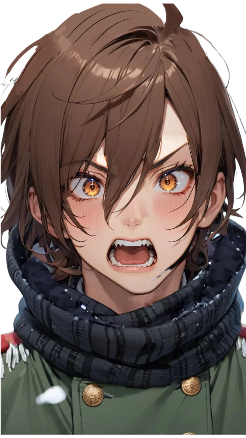 Serious look、Screaming