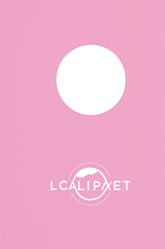 Create a logo that represents calm that has pink colors and is circular