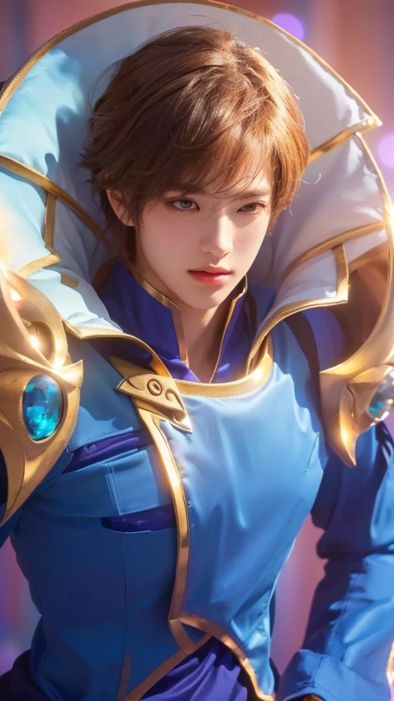 ****ung man, with a blue outfit, gold paladin, handsome, holy paladin, male paladin, androgynous prince, detailed face, realistic, photorealistic, photo-realistic:1.37, (best quality,4k,8k,highres,masterpiece:1.2),ultra-detailed,(realistic,photorealistic,photo-realistic:1.37),HDR,UHD,studio lighting,ultra-fine painting,sharp focus,physically-based rendering,extreme detail description,professional,vivid colors,bokeh, highly detailed,cinematic lighting,dramatic lighting