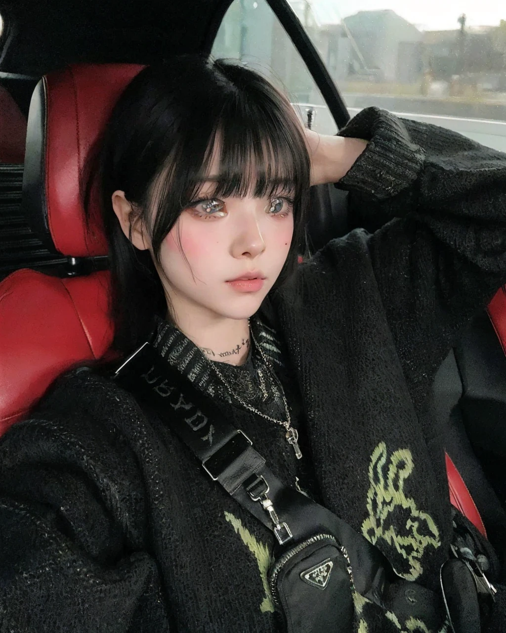 a close up of a woman with a tattoo on her face, kawaii realistic portrait, Realistic. cheng yi, anime realism style, realistic art style, art in the style of Guweiz, realistic anime 3d style, stunning anime face portrait, 🤤 portrait of , realistic anime art style, realistic art style, anime realism, realistic anime artstyle, hyper realistic anime