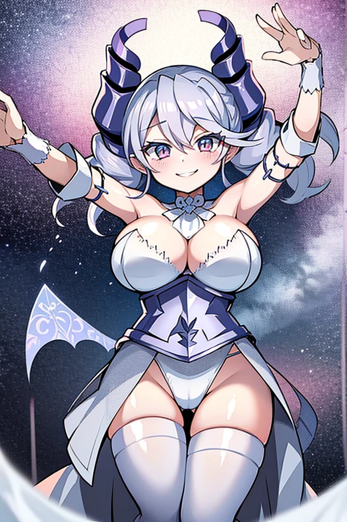 Copyright
yu-gi-oh!
Character
duel monster labrynth of the silver castle lovely labrynth of the silver castle
Artist
k daiiti
General
blush bra demon girl demon horns female huge breasts looking at viewer pose silver eyes smile solo twintails underwear white hair wings