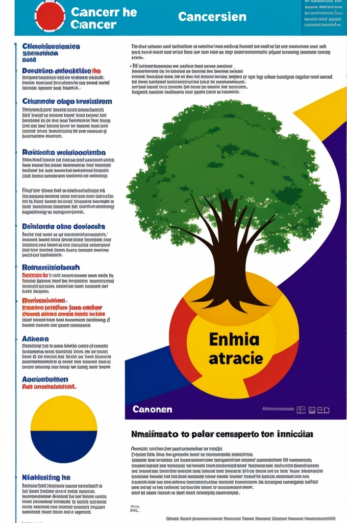 Create a cancer poster in Spanish With information in Spanish 