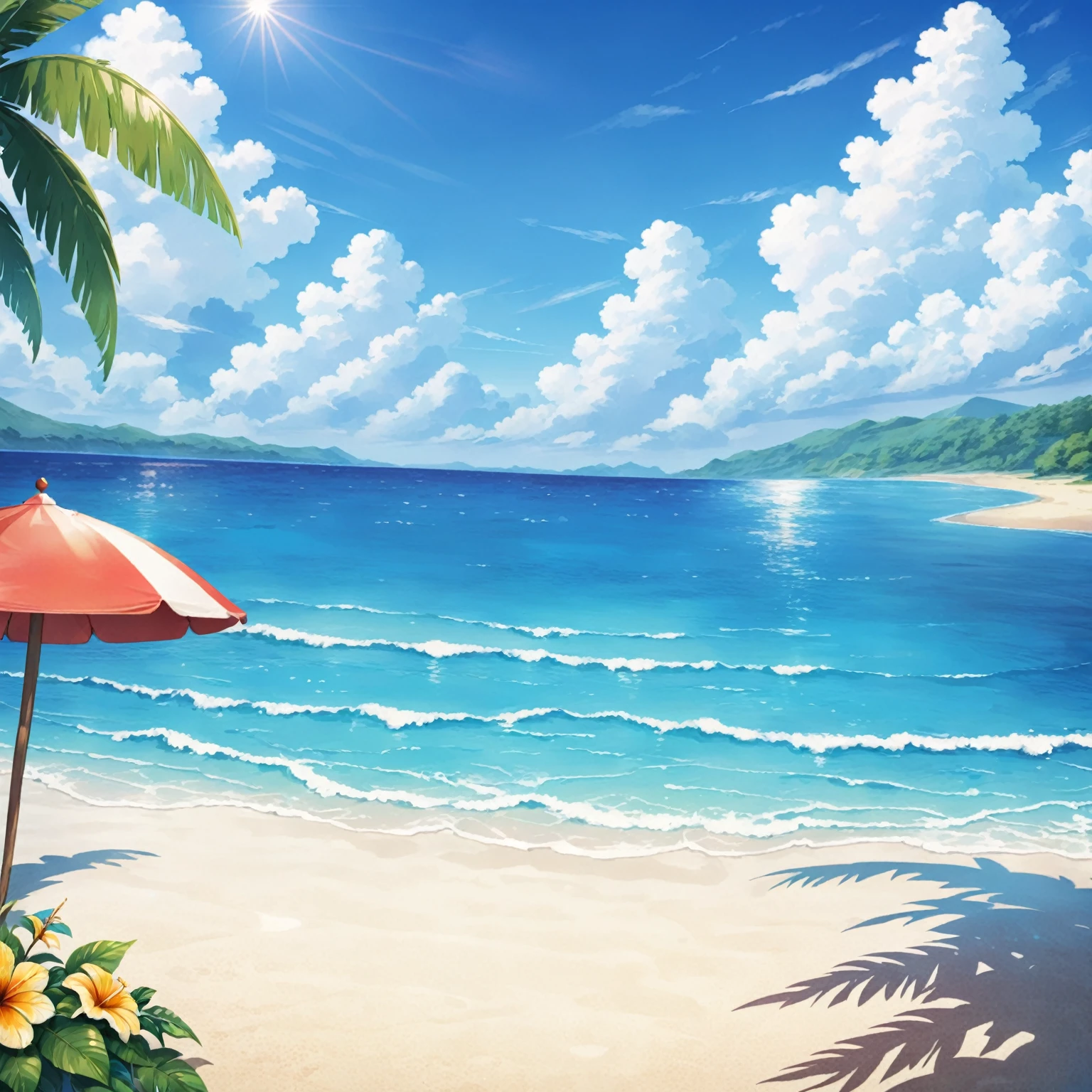 BEACH, BACKGROUND, SUMMER