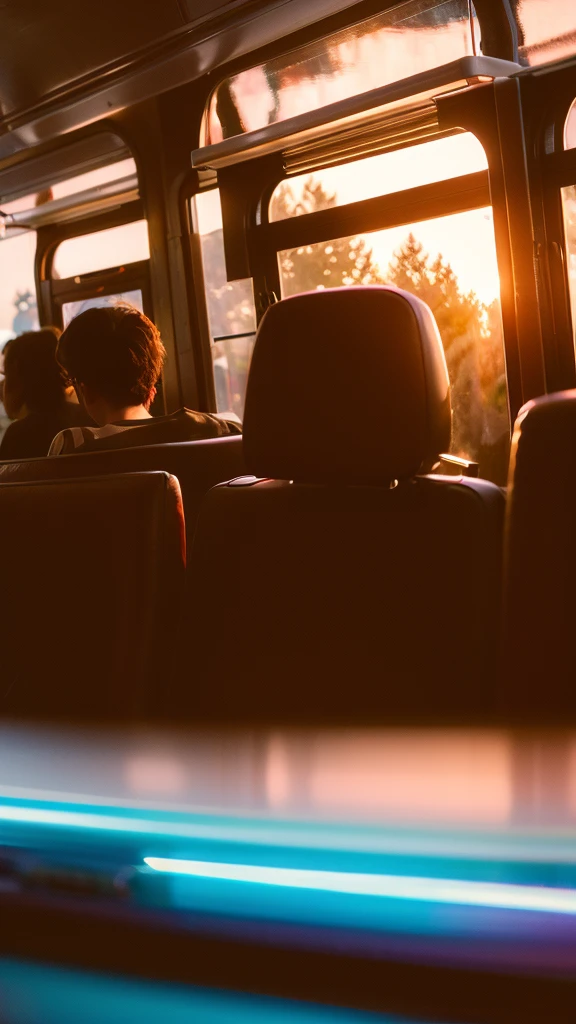 Summer Dream,the bus,Dreamy lighting,HD,Details,Best quality