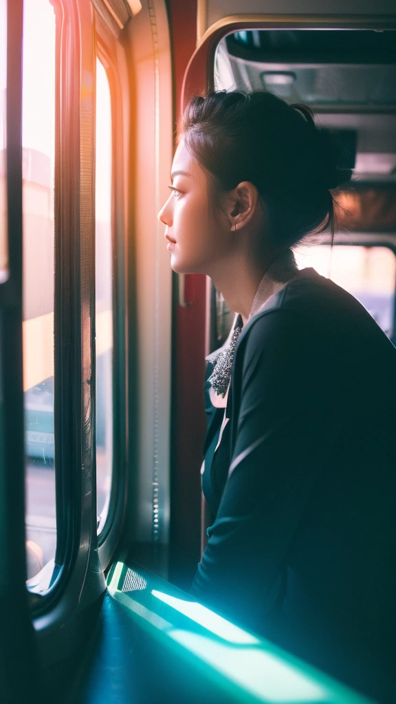 Summer Dream，the bus，Dreamy lighting，HD，Details，Best quality