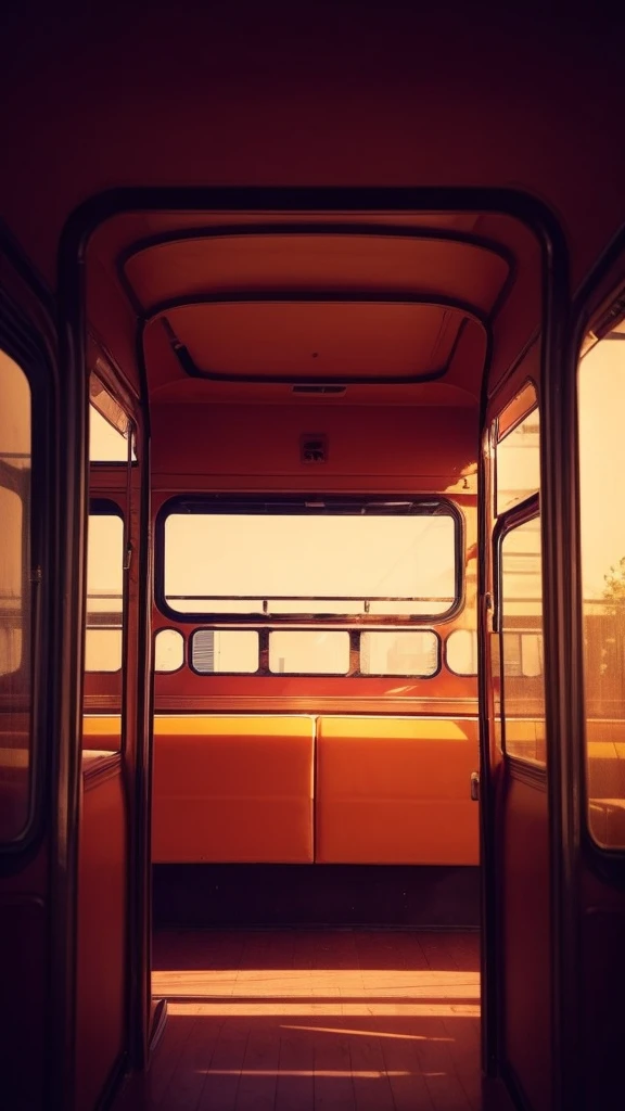 Summer Dream，the bus，Dreamy lighting，HD，Details，Best quality