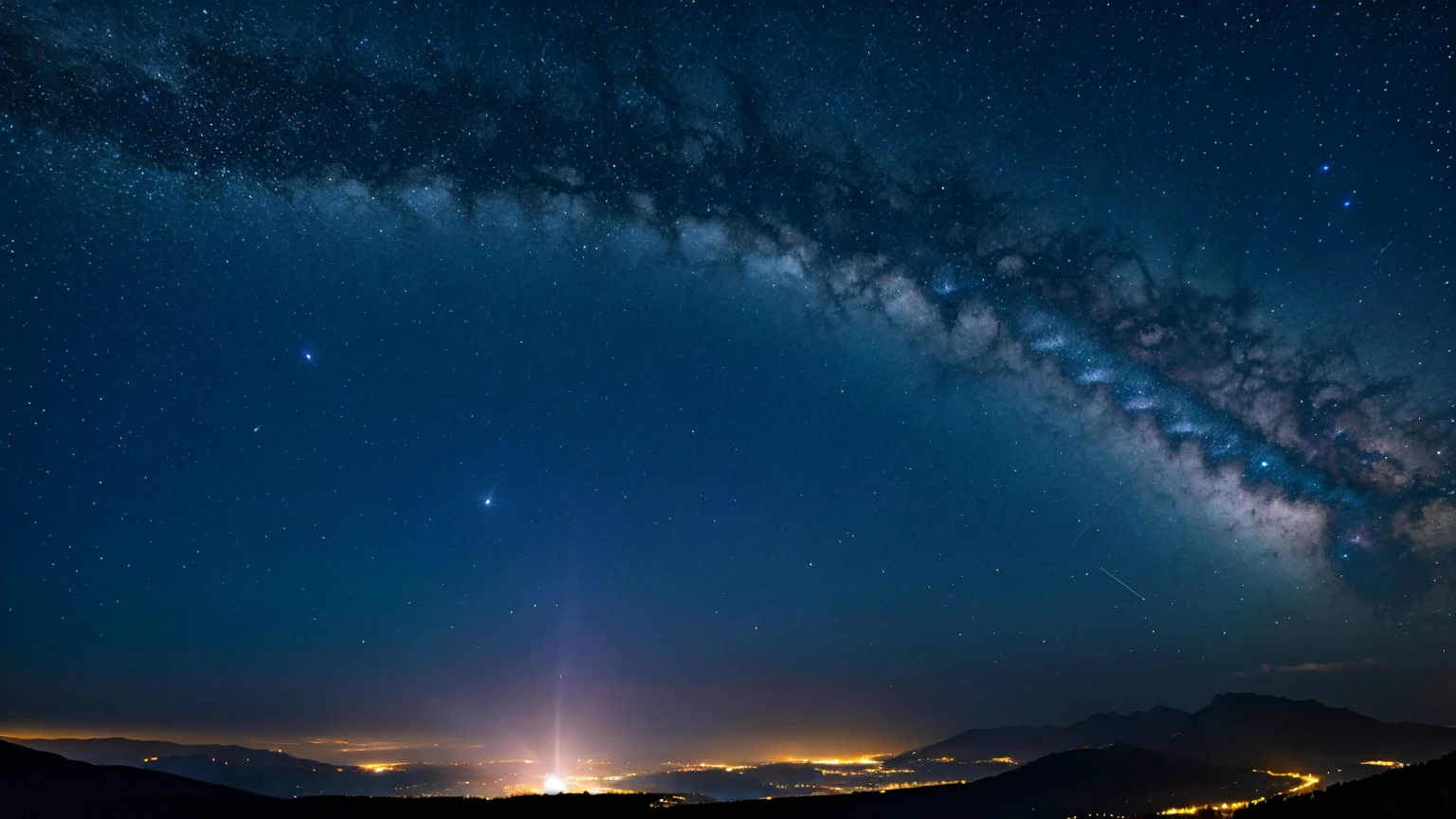 universe、shooting star、Style、Beautiful Landscape