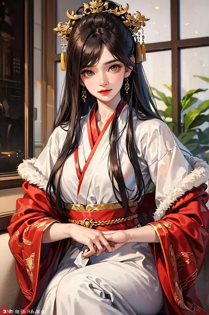 (masterpiece:1.2, best quality), (very detailed face, Real picture, realistic skin, realistic body, intricate details), alone, 1milf, Hanfu, Chinese armor,full body