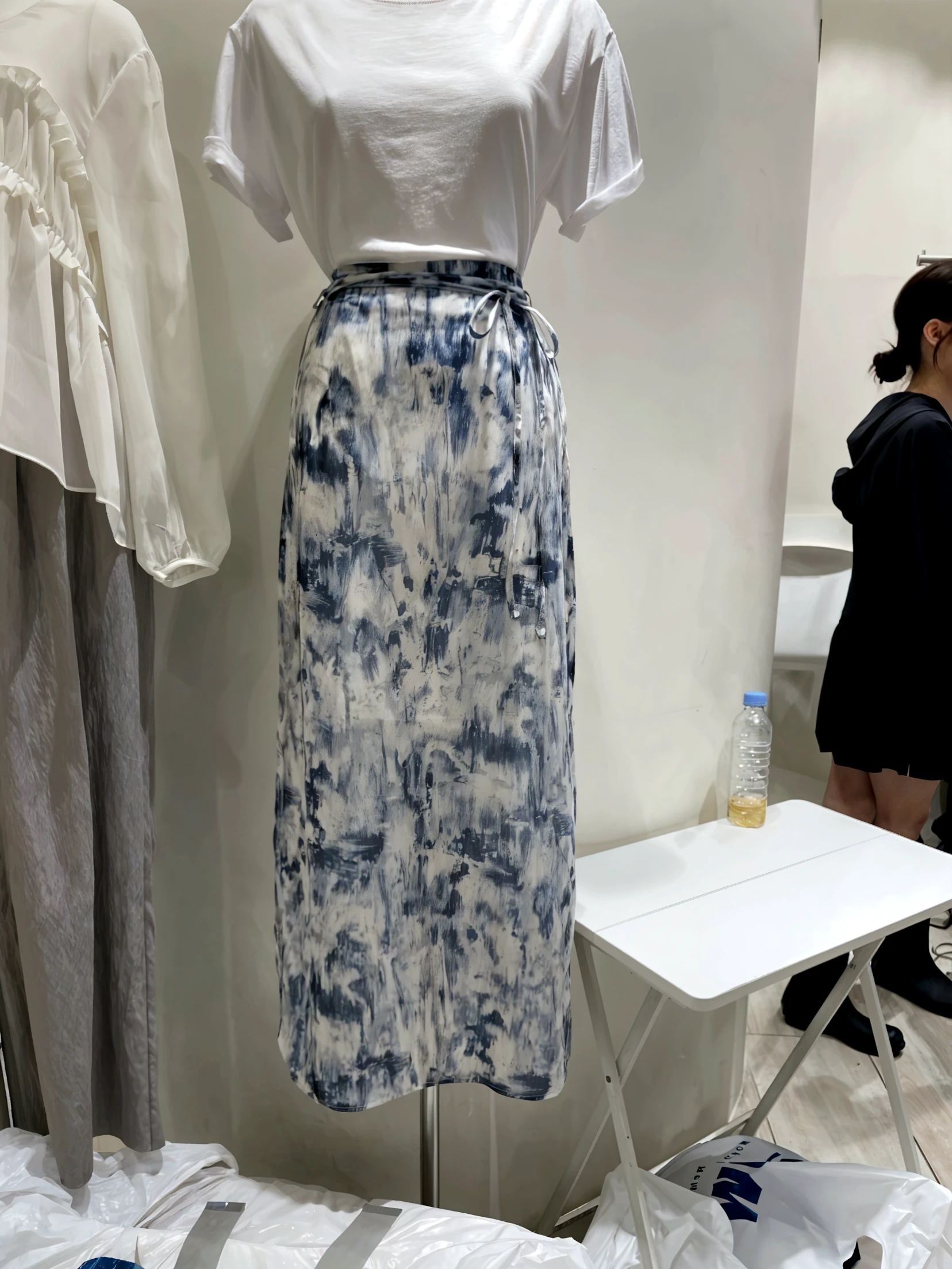 1woman,fullbody,(masterpiece:1.8),photo-realistic,16k,(beautiful 40s japanese plump lady:1.5),(frilled blouse:1.4),(denim skirt:1.3),sandals, (handing on wetting crotch with both hands,leaning forward:1.1),(whimpering:1.6),(panicking:1.5),(crying:1.5),(shopping mall,Queue for the restroom:1.4),(crowd kids:1.4),(wetting:1.5),(dripping pee:1.6),(brown straight medium hair:1.2),black eyes,(huge breasts:1.2), makeup,lipstick,eyeliner,mascara,eyeshadow