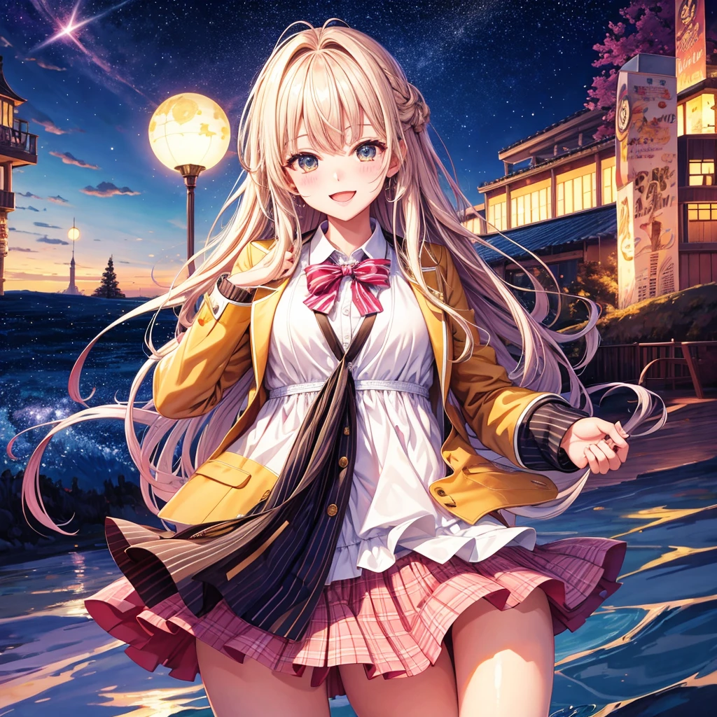 best quality,8K,smile,blazer,swimsuit,尼,middle School girlultiple girls are depicted,harem,idol group,starry sky background,photo shoot,long hair,wearing a cardigan,beautiful girlの国,girl's paradise,highest quality,big breasts,leather jacket,happy girl,horny girl,blue eyes,perfect face,standing position,She has her bangs down,fur jacket,Beautiful eyes,smooth hair,perfect eyes,beautiful girl,Angel Girl,multicolored hair colors,naughty girl,beautiful,High-dimensional beautiful girl,Multidimensional beautiful girl,gathering,Group、