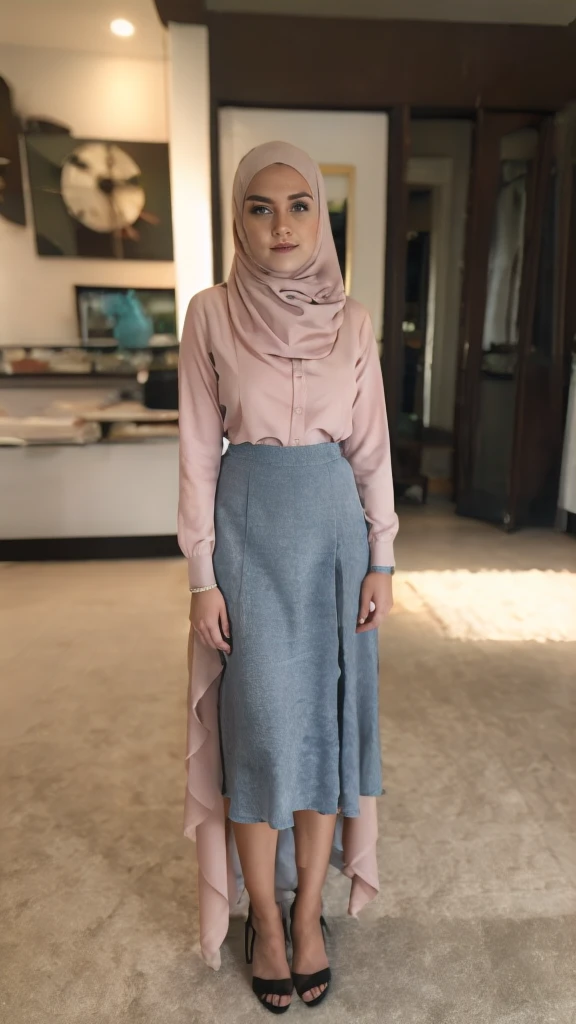 1girl,solo,,(full body:1.2), ( casual shirt, long sleeve, long skirt:1.3),
brown hair,, , best quality,masterpiece,illustration,an extremely delicate and beautiful,CG,unity,8k wallpaper,Amazing,finely detail,masterpiece,official art,extremely detailed CG unity 8k wallpaper,incredibly absurdres,huge filesize,ultra-detailed,highres,extremely detailed,beautiful detailed,
(standing:1.4), (wearing hijab:1.4),
