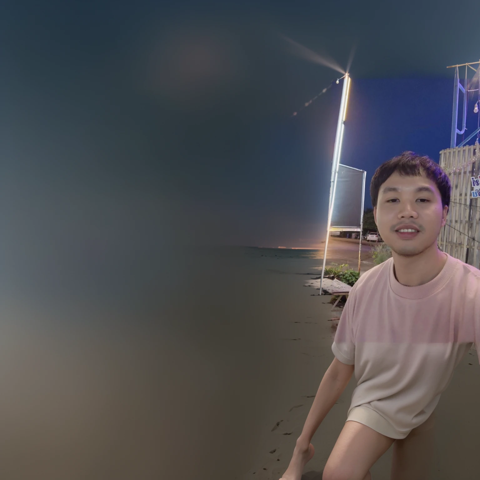 ((Masterpiece)), ((best quality)), ((height)), ((Very detailed CG unity 8k wallpaper.)), alone, Tachibana Kanade, Tan , black skirt, white socks, outdoor, face, Curtain hair, beach, I parted ways, silver hair