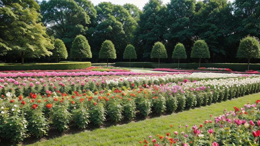 an beautiful flower garden