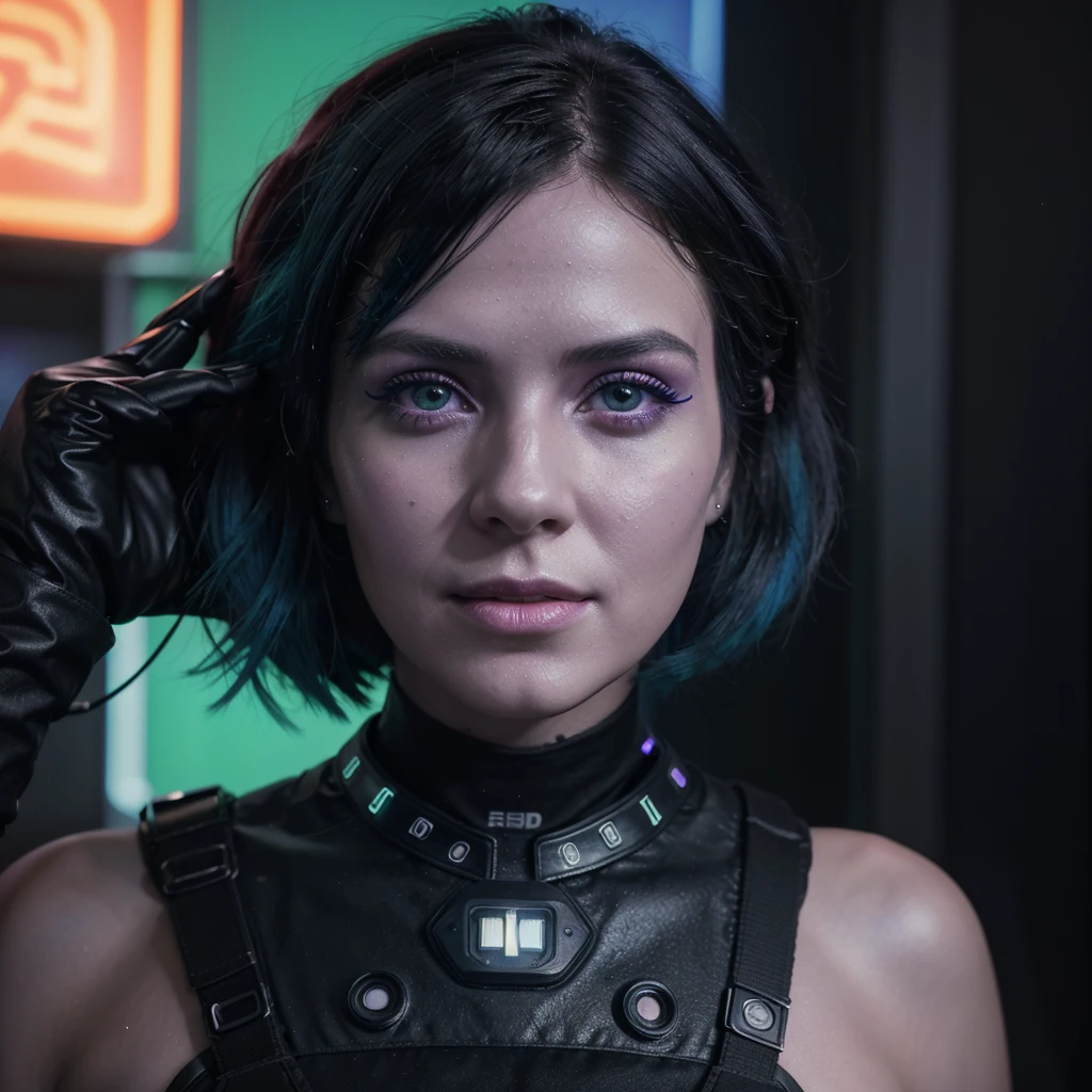 best quality, 8k,highres,masterpiece:1.2,ultra-detailed,realistic:1.37,physically-based rendering,professional,vivid colors,studio lighting,sharp focus,bokeh,portraits,photography,concept artists,blue tone lighting,long smooth hair,electroluminescent lines,cyberpunk neon signs,reflective surfaces,glowing eyes, cinematic film still closeup,fantasy,beautiful neon green and black photograph of a woman with blue hair and makeup, (ohwx woman:1.3) blacklight aesthetic, girl aesthetic, aesthetic cyberpunk, cyber aesthetic, aesthetic!!!!!!!! analogue RAW DSLR photograph, photorealistic, looking at viewer, closeup portrait, 1 girl, smiling, Tron scifi cyberpunk background, a picture of a (3DMM picture of a woman, (3 d depth of field: 1.4)) in a 3 d picture frame, 3DMM frame of lights, illusion of disappearing to infinity, RGB led point lights disappear inward from edge, infinity mirror, 3 d neon art of a womens body, psychedelic photoluminescent, vivid!!, psychedelic lighting, psychedelic black light, by Jon Coffelt, lsd visuals, neon version of style jim burns, ledspace, skin made of led point lights, RGB led effects pink, yellow, vibrant colors