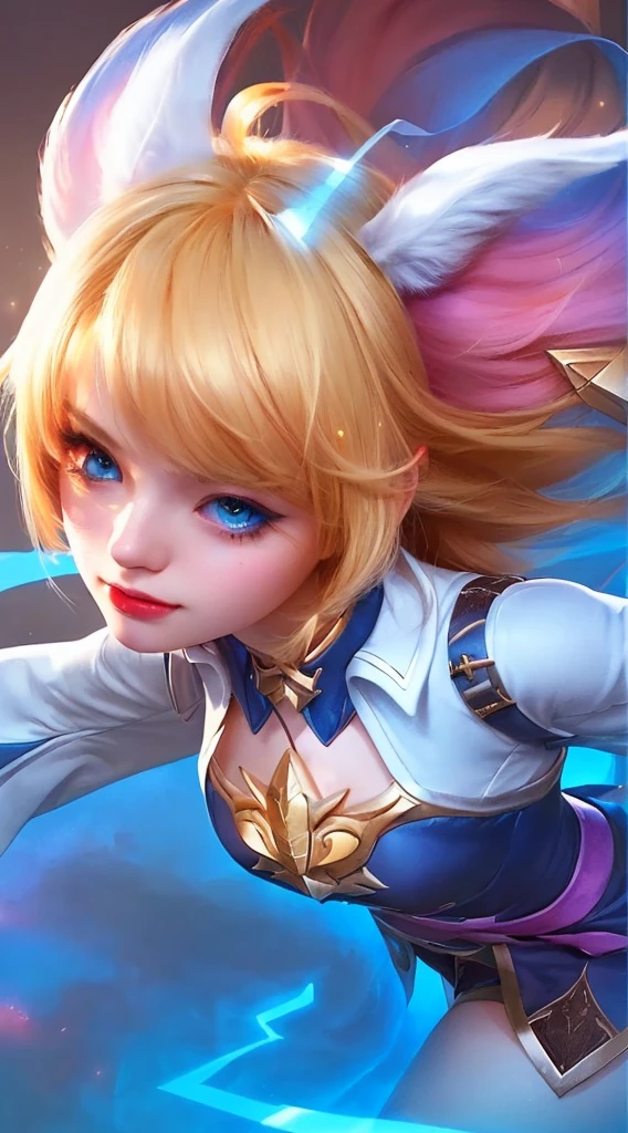 a close up of a young girl with blonde hair and white cat ears, beautiful detailed eyes, beautiful detailed lips, smile, extremely detailed eyes and face, long eyelashes, star guardians, portrait knights of zodiac girl, beautiful celestial mage, digital art, detailed fantasy portrait, cinematic lighting, ethereal, vibrant colors, intricate detail, dramatic atmospheric, masterpiece, ultra-detailed, photorealistic, cinematic, octane render, dramatic lighting, vibrant colors, fantasy, magical