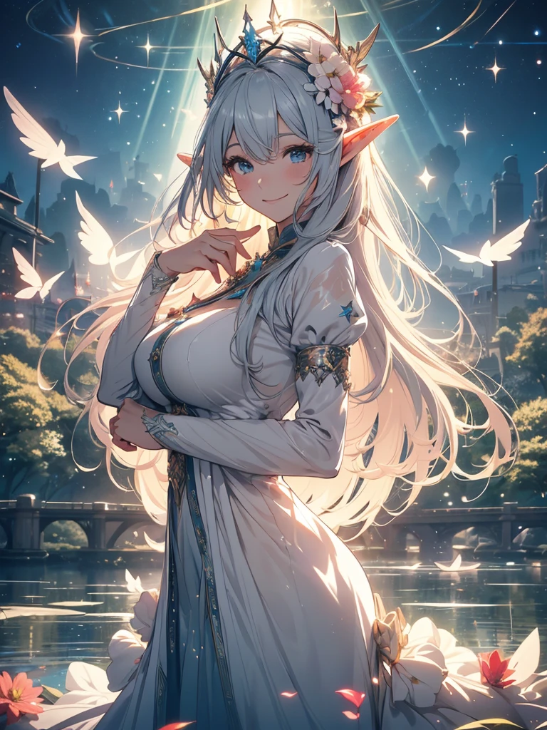 最high quality、1woman elf on Water 、Silver Hair、bionde、、ophelia、ミレイのophelia、Floating on the river water、Lots of flowers、bouquet、Sleep on your back、sleepingon the river、Beautiful foam、、CourtyardShining fairy wings、E.G: Worst quality ,Flower fractal art 、 、see-throughbodystocking,Beautiful side shot, radiance,High-definition depiction, Realistic, 8K, Unity, beautiful Shot, light smile, Beautifully and vividly drawn, , Beautiful, beautiful, clear skin、sexly,beautiful dress,Countless rays of light pouring down, Swirling Light, big background, Raise one arm above your head, Intense light is emitted from the magic circle in front of the girl. forest、Lots of leaves、Green leaves、flower、Particles of light、
Romanticism,Cowboy Shot: The most beautiful form of chaos, Mr..々Farbe, Intertwined flowers, Particle,magical gentle light,smile,sexly,image quality、masterpiece、Beautiful Face、Super beautiful elf woman((Big breasted 22 year old office lady、Nipples、Bust 100,Beautiful long ironed hair 、bionde hair,height: 165cm。、sexly、Esbian、、high quality、、background((Star Narski)))、Starry Sky、Visual art、Written boundary depth、、Elf Ears、、universe、Happy smile、Gentle light、Elf forest、elegant、ticker beautiful decorative、、magic、forest、beautiful tiara、Beautiful bed、Beautiful Landscape、A kind smile、wonderful、Fluttering petals、Dance happily、、Cultivate fantasy、、Mystery light Lots of flowers、、art、forest, palace, art,mystery,Ultra-high resolution,atmosphere