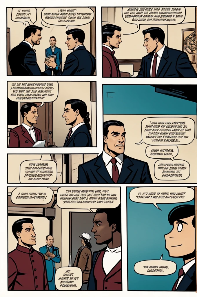 I want you to make a comic with dialogues in English