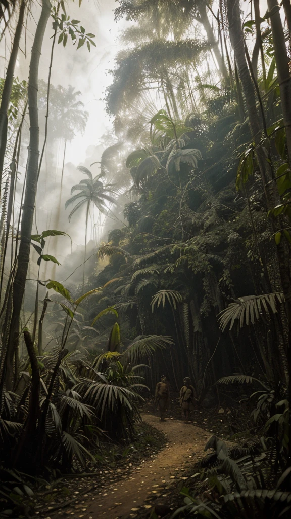  Cinematographic scene in the jungle oh fire 