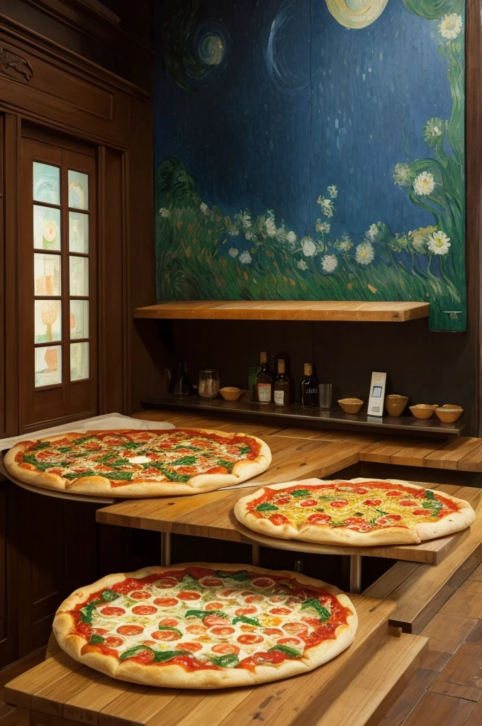 Vangogh painting pizzeria