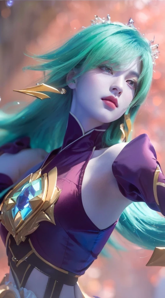 a close up of a woman wearing a red hood like a ruby wearing a patch over one eye, shadowbringers cinematic, 4 k detail fantasy, a beautiful fantasy empress, game cg, xianxia fantasy, xianxia hero, 2. 5 d cgi anime fantasy artwork, cinematic goddess close shot, ruan jia and artgerm, wow 4 k detail fantasy, hyperdetailed fantasy character