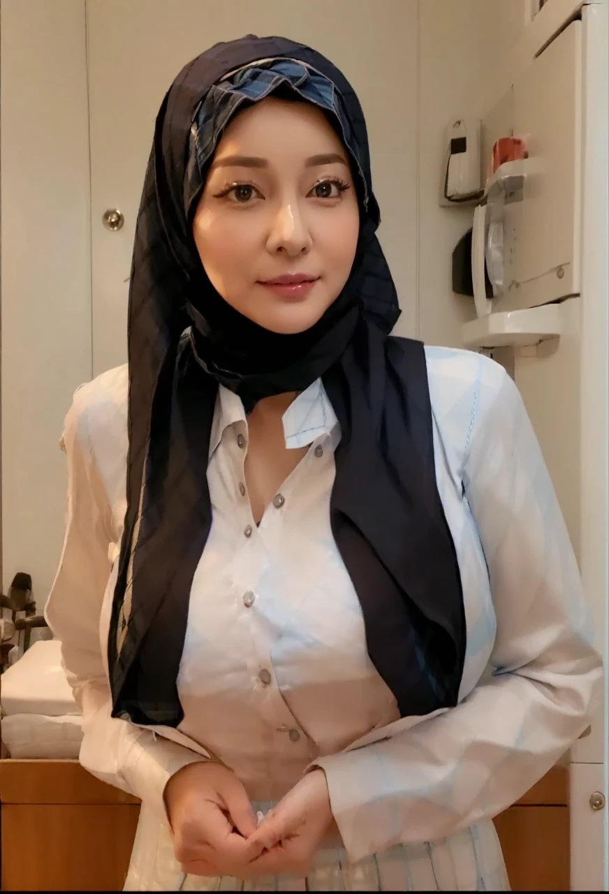 marian rivera,((White collar shirt、Light blue plaid pleated skirt:1.4)、foot, enchanting smile, closed clothes, polite attire, The face of beauty , Because I'm slender , abs:1.4, 30 years old, ((1 girl, alone)), ((full body)), ((huge breasts:1.3)), Breastfeeding A. to, (K, Raw photo, highest quality, Masterpiece 11.4), (realistic, photo-realistic:1.37), (micro:1.4), exposed , ((diamond necKlace)), earrings, glamorous, white sKin, ((in a luxurious hall), looK at viewers, thick brunette hair, long hair, (lit), dynamic pose, (), ((beautiful eyes), erotic, HDR, very detailed, ambient occlusion, nature, harmonious composition, fine art photography, beauty , excellent anatomy, exposed detail