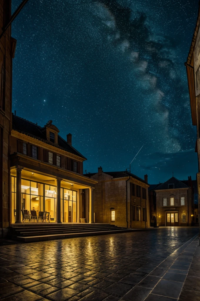 Architectural memory with the theme of Vicente van Gogh in the starry night 