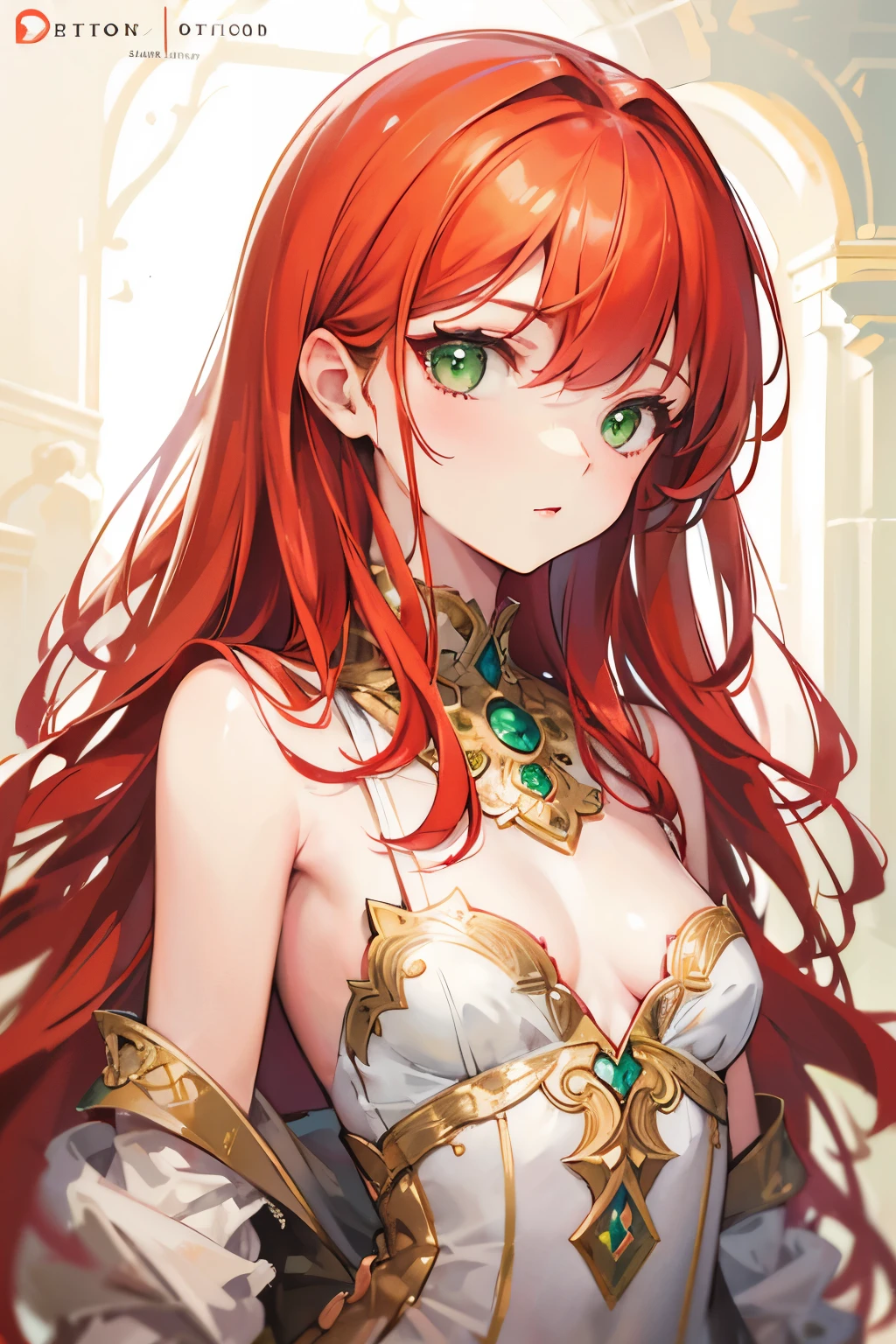 Official Art, master piece, sharp focus, (goddess, beautiful Greek woman, mature, perfect:1.3), (very beautiful:1.3) Beauty, Delicate and beautiful hair, eyes and face, realistic, Ultra Detailed, beautiful girl, white particle bright, (side lighting:1.2), Slim, lovely, Modest Busts(Above average), Massive:1.2) and Modest hips(Above average), smiling, ((Smile with your eyes, Open both eyes)), Posing, Alone, upper body, Mount Olympus, Greek pantheon, background, flames, singed Long red hair (orange tone), straight, facial expression, embarrassed, maternal, Modest, Happy, dynamic hair, Red eyes (fire color ), bright, (dress, conservative, Long, without exposing too much skin, White, gold details), ((camel)), pale skin, hair ornament