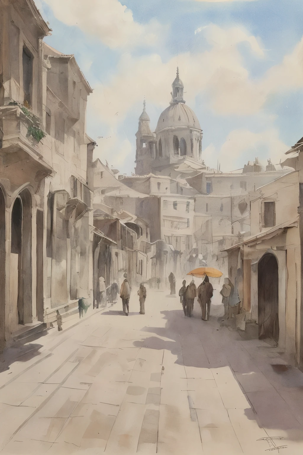 A masterpiece captured in the best quality, this photograph bewitchingly portrays a bustling, timeless townset on dirt streets lined with well-worn buildings. The intricate details of the architecture, the worn shutters, and the aged facades are hyper-detailed, showcasing every weather-beaten crack and crevice. A soft vignette frames the central scene, drawing the viewer's eye to the busy town square, where people of all ages can be seen going about their daily lives. The warm, muted colors evoke a sense of nostalgia, casting a spell that makes the viewer feel as though they have stepped back in time. This ultra high-resolution
