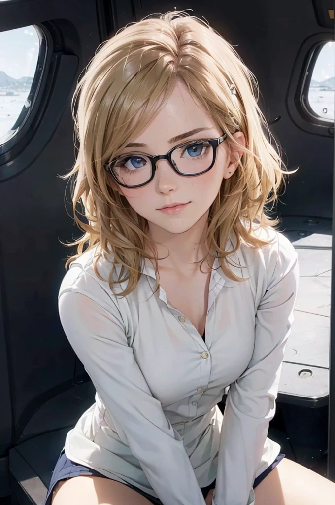Masterpiece, 最high quality, high quality, High resolution, high quality texture, high quality shadows, High resolution, Beautiful details, Detailed CG, Detailed Texture, Realistic representation of face, Realistic, colorful, delicate, Cinematic Light, Side light, Lens flare, Ray Tracing, sharp concentrated, (1 Girl,concentrated:1.3), ( Intricate details, compensate, PureErosFaceV1:0.5), (細部まで美しいdelicateな顔, 緻密で美しいdelicateな瞳, Perfect Facial Proportions, Dense skin, Optimal ratio of four fingers to one thumb, Arms under chest, Modest chest, Wide Hips, Smooth upper abdomen, 30 years old,Blue Eyes,Glasses, Study,cabin attendant uniform,Glasses,White shirt, Black tight skirt,Black Stockings,machine,house wife,curvy,sweat,missionary,seductive gaze, the gaze of true love, lips of temptation, A look full of compassion ,a smile full of love, i love you, Acting lovey-dovey, air fortress hair, blonde hair, I love you so much I'm crazy,i love you