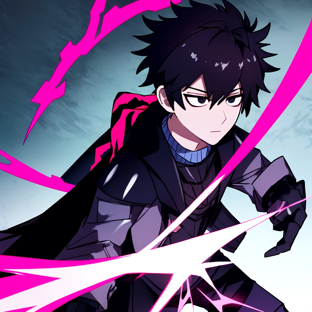 a close up of a black and white pirate paper toy, in a dark space mercenary outfit, pitch black skin, he is wearing a black, roblox avatar, black armored uniform, ( ( deep black eyes ) ), pitchblack skin, black shiny armor, black shirt underneath armor, black heavy armor, dark artslabcoats, dark themed, full body;