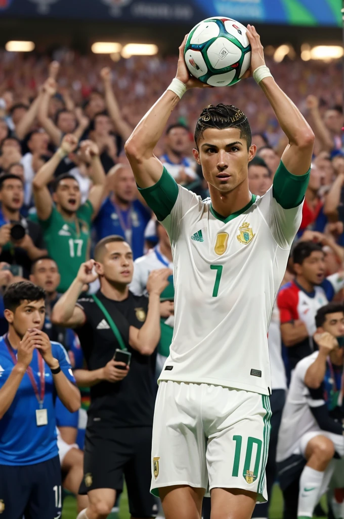 Cristiano Ronaldo winning the world cup 