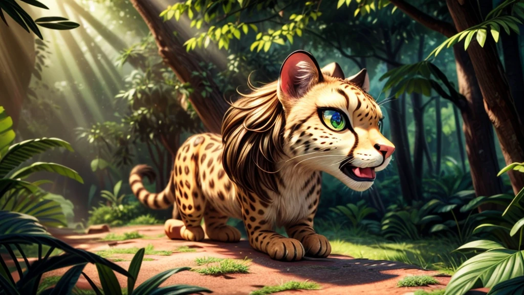 a young girl riding on a cheetah, beautiful detailed eyes, beautiful detailed lips, extremely detailed eyes and face, long eyelashes, beautiful girl, cheetah, nature landscape, forest, green foliage, sunlight, warm lighting, cinematic lighting, highly detailed, 8k, photorealistic, hyper realistic, masterpiece, award winning artwork, vibrant colors, stunning colors, highly detailed background