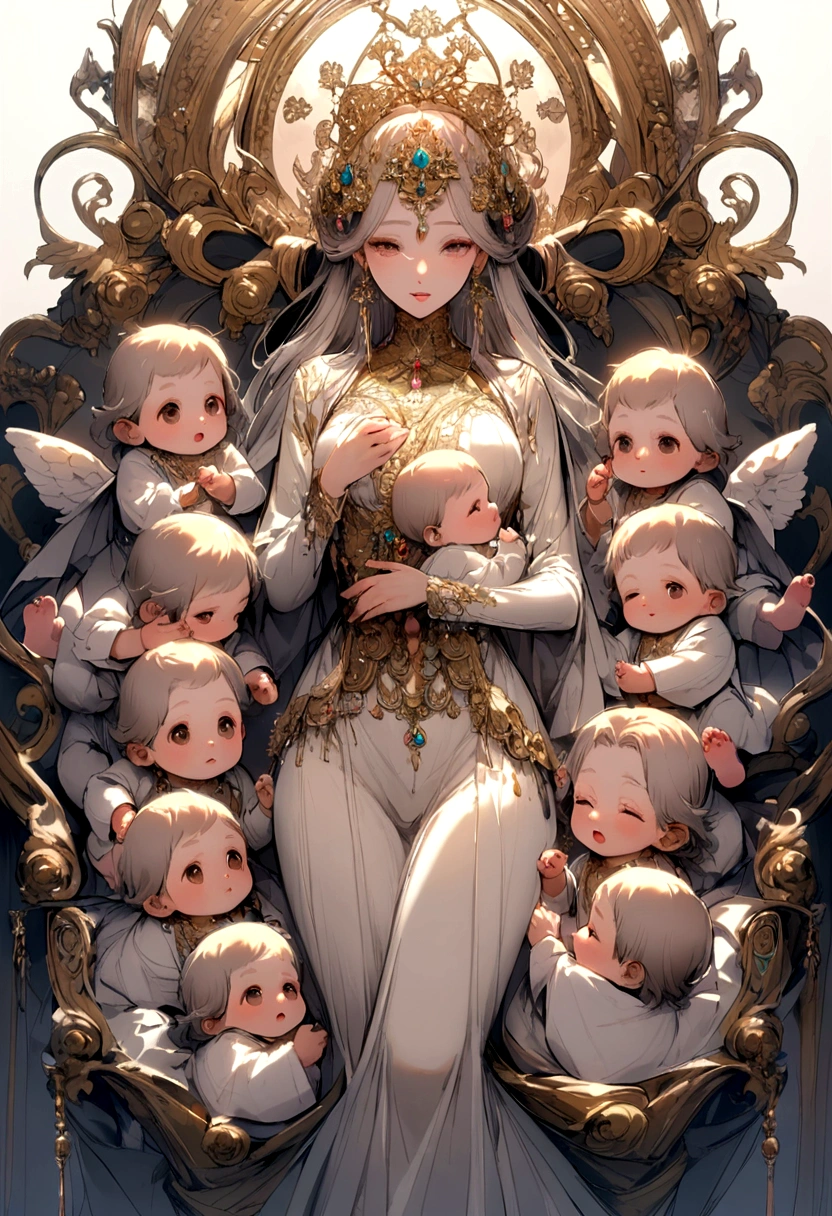 Wife, husband, daughter and ****、（((Women are１peopleだけ))）((best quality)), ((masterpiece)), (detailed), perfect face、Women areマジカルプリンセス、Holding the ****、Devil's horns grow、Ears become pointed and long、Earrings、Bracelet、necklace、Engagement Rings、Blonde、Feather hair ornament、Luxury accessories、Gorgeous tiara、Gold embroidery、（Black Veil）、The Demon Queen&#39;s Crown、衣服にGold embroidery、（black luxury dress）、Women are大魔王妃、Women are１people、((Cuddling with a man))、Stay close to your husband、Family photo、（((50 year old husband and 24 year old wife、５Year-old daughter and ****))）、Family Harmony、Marital harmony、((My 50-year-old husband is the Demon King、Devil horns growing))、((５歳の少Women are娘))、Husband and wife sit side by side on the throne、Husband and wife kiss deeply、Husband and wife love each other、Wife seduces her husband