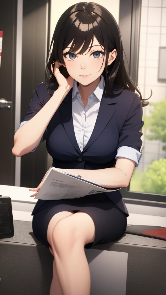 Best quality, Anime,office lady