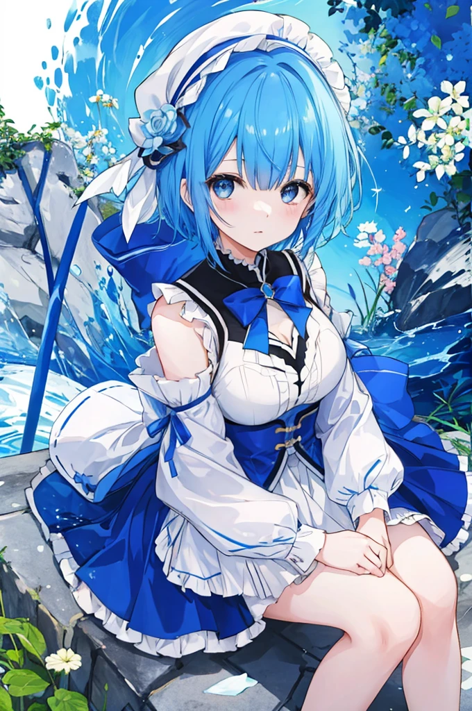 Girl、Blue hair short、Isekai Fashion