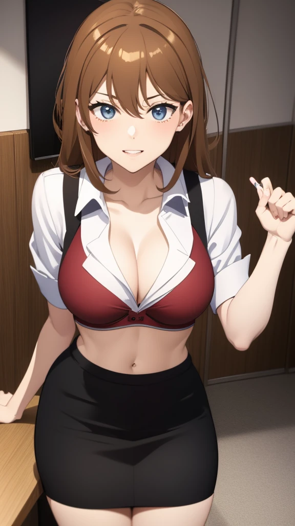 Best quality, Anime,office lady,bra