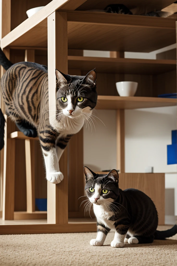 Cat working