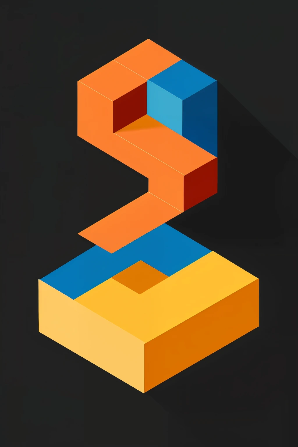 images of 10 isometric logos with letters E, O, H and A