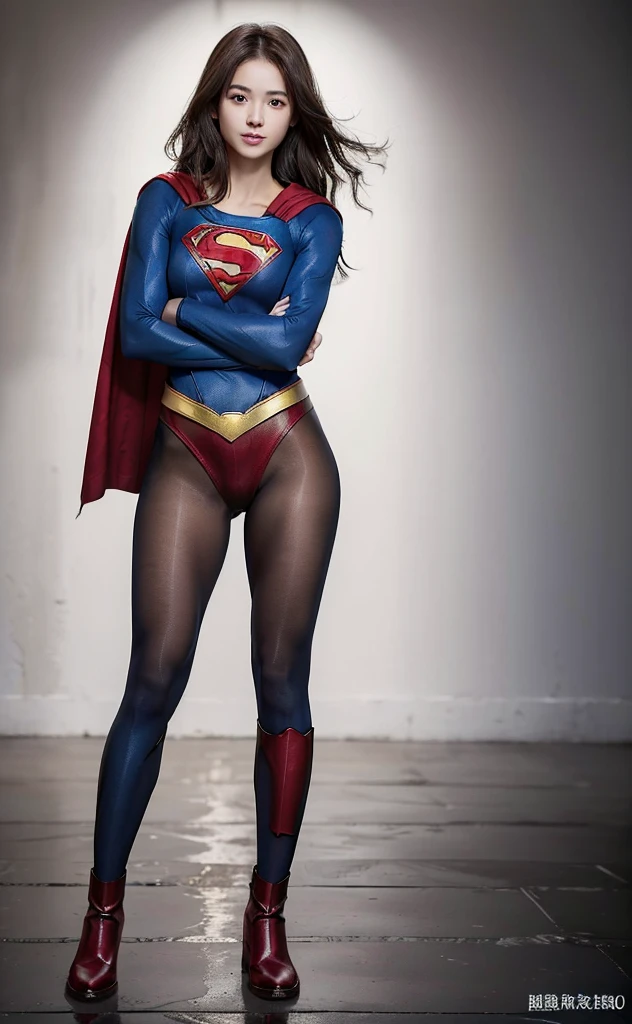No background、(((Beautiful legs in black tights.)))、(((Legally express the beauty of your smile)))、((((Make the most of your original images)))、(((Body-hugging Supergirl costume)))、(((Supergirl Costume)))、(((Beautiful Hair)))、(((suffering)))、(((Please wear black tights....、Wear red boots)))、((Best image quality、8K))、((Highest quality、8K、masterpiece:1.3))、(((Preserve background )))、Sharp focus:1.2、Beautiful woman with perfect figure:1.4、Slim Abs:1.2、Wet body:1.5、Highly detailed face and skin texture、8K